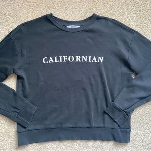 Mango Black 'CALIFORNIAN' Crewneck Sweater